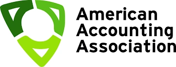American Accounting Association logo, supporting accounting education and research.